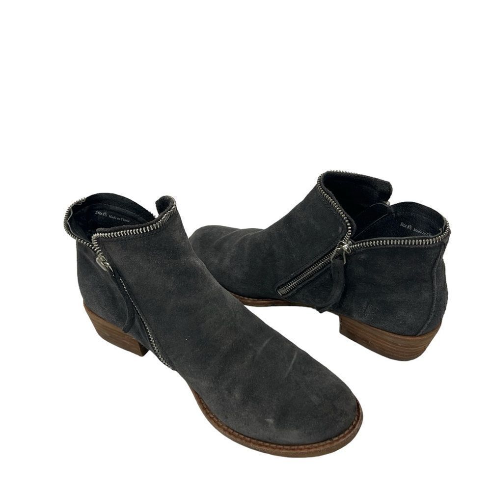Dolce Vita Sofiya Suede Dark Gray Zipper Around Style Booties Size 8.5